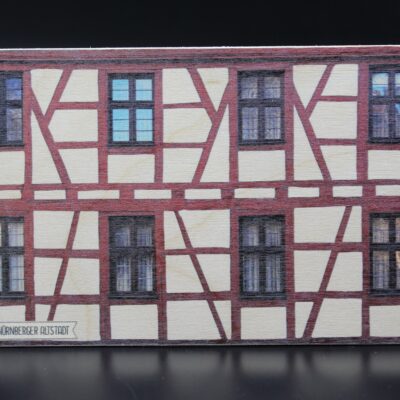 Holzkarte "Nürnberg" - Fachwerk