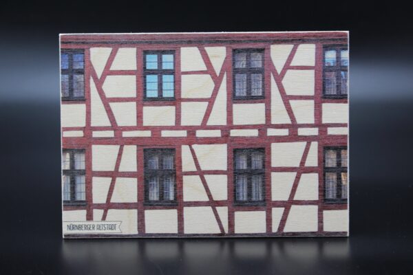 Holzkarte "Nürnberg" - Fachwerk