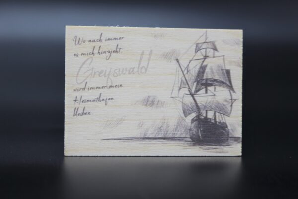 Holzmagnet „Greifswald“ – Heimathafen