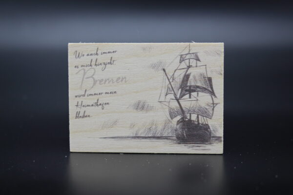 Holzmagnet „Bremen“ – Heimathafen