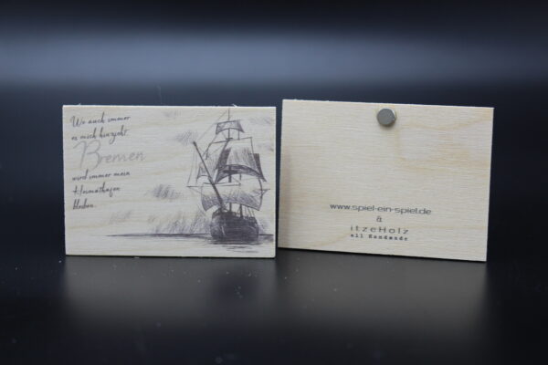 Holzmagnet „Bremen“ – Heimathafen – Bild 2