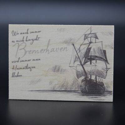 Holzmagnet „Bremerhaven“ – Heimathafen