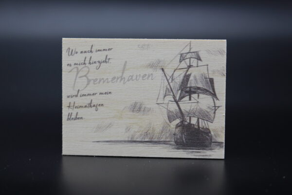Holzmagnet „Bremerhaven“ – Heimathafen