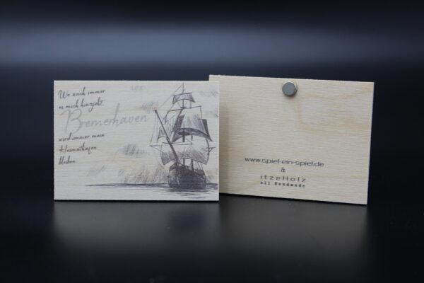 Holzmagnet „Bremerhaven“ – Heimathafen – Bild 2