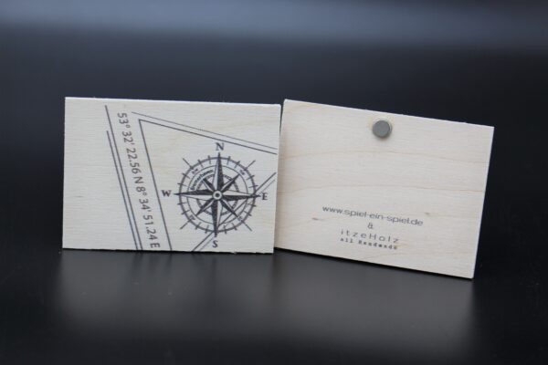 Holzmagnet "Bremerhaven" - Koordinaten – Bild 2
