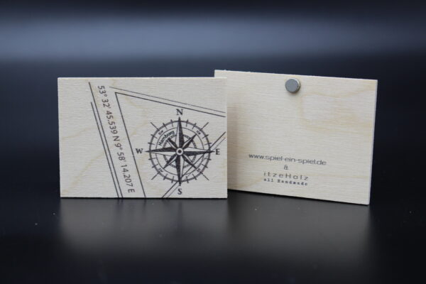 Holzmagnet "Hamburg" - Koordinaten – Bild 2