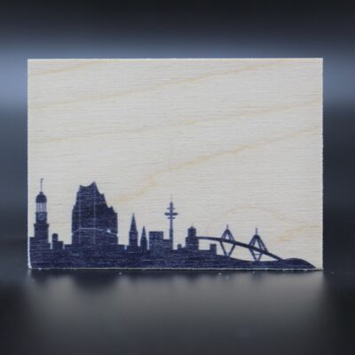 Holzmagnet „Hamburg“ – Skyline