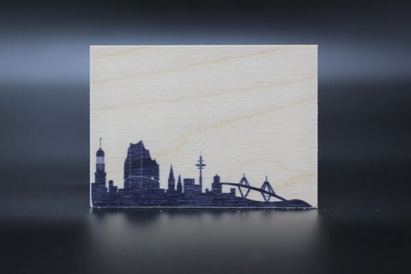 Holzmagnet „Hamburg“ – Skyline