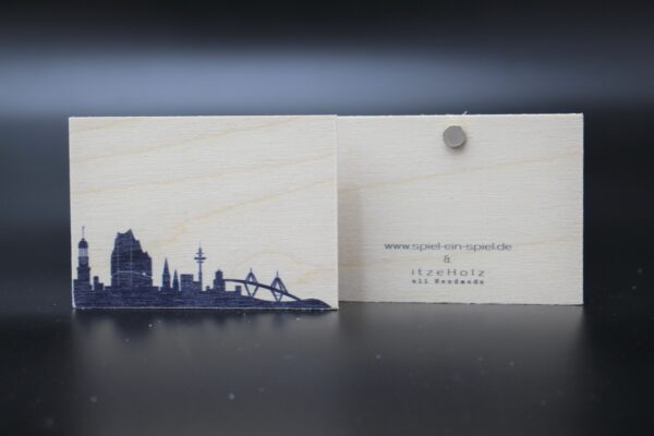 Holzmagnet „Hamburg“ – Skyline – Bild 2