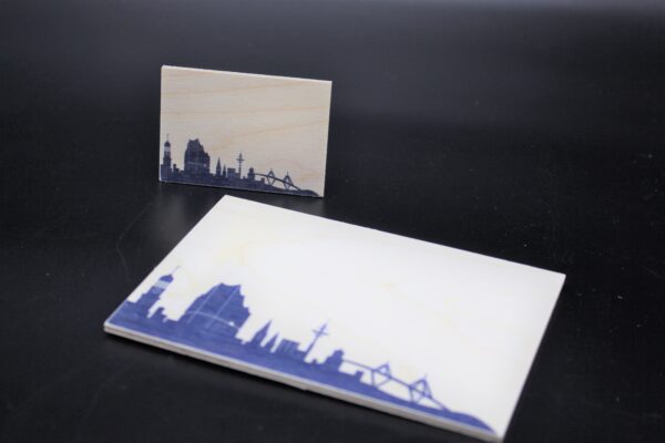 Holzmagnet „Hamburg“ – Skyline – Bild 3
