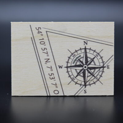 Holzmagnet "Helgoland" - Koordinaten