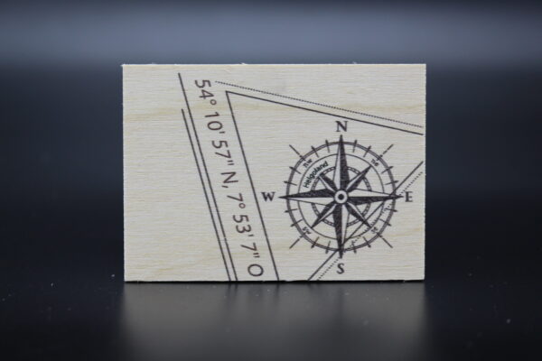 Holzmagnet "Helgoland" - Koordinaten