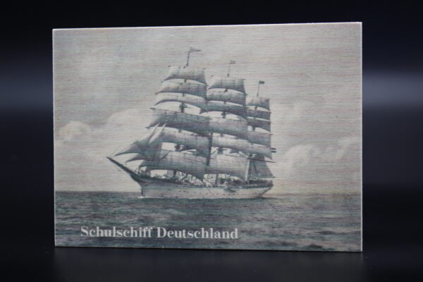 Holzkarte "Schulschiff Deutschland" - historisch