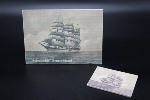 Holzkarte "Schulschiff Deutschland" - historisch – Bild 4