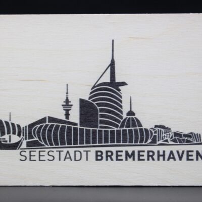 Holzkarte "Bremerhaven" - Skyline Havenwelten