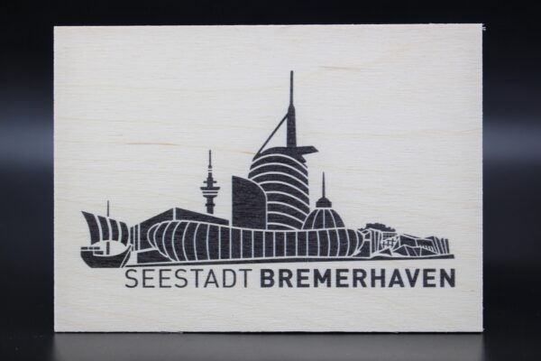 Holzkarte "Bremerhaven" - Skyline Havenwelten
