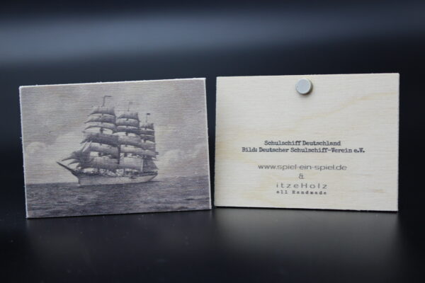 Holzmagnet "Schulschiff Deutschland" - historisch – Bild 2