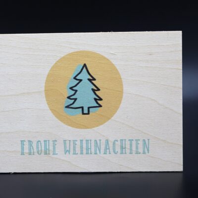Holzkarte "Frohe Weihnachten" - Part I