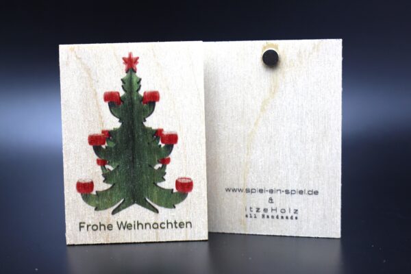 Holzmagnet "Frohe Weihnachten" - Part II – Bild 2