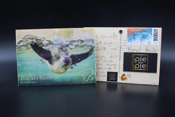 Holzkarte "Zoo am Meer Bremerhaven" - Pinguin – Bild 3