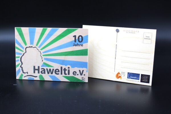 Holzkarte "10 Jahre Hawelti e.V." – Bild 2