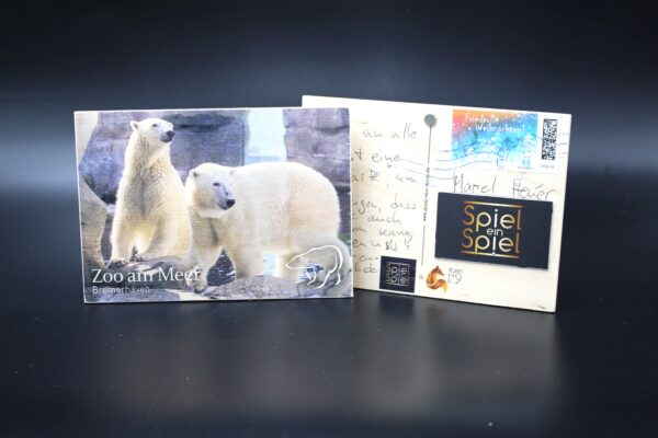 Holzkarte "Zoo am Meer Bremerhaven" - Eisbären - Motiv II – Bild 3