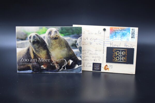 Holzkarte "Zoo am Meer Bremerhaven" - Seehunde – Bild 3