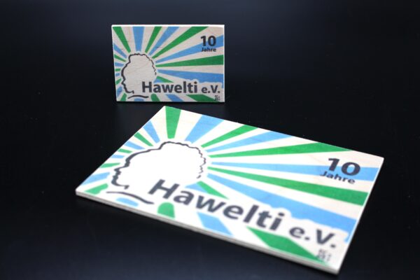 Holzmagnet "10 Jahre Hawelti e.V." – Bild 3