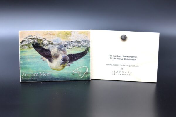 Holzmagnet „Zoo am Meer Bremerhaven" - Pinguin – Bild 2