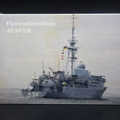 Holzkarte "Flottendienstboot A 50 ALSTER" - Motiv I