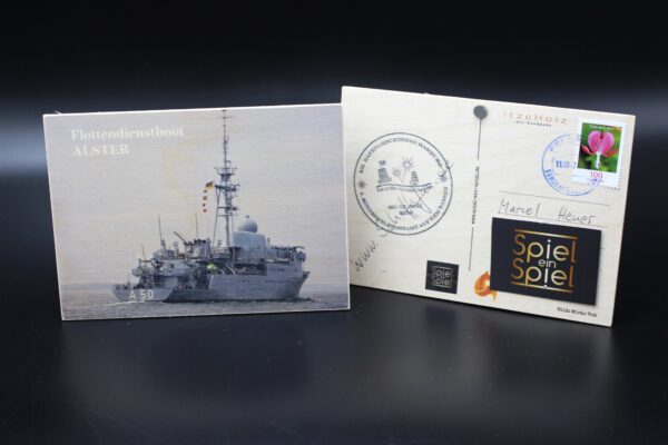 Holzkarte "Flottendienstboot A 50 ALSTER" - Motiv I – Bild 4