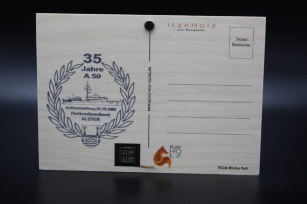 Holzkarte "Flottendienstboot A 50 ALSTER" - Motiv I – Bild 6
