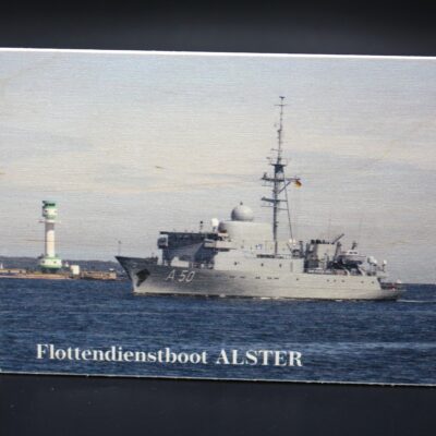 Holzkarte "Flottendienstboot A 50 ALSTER" - Motiv II