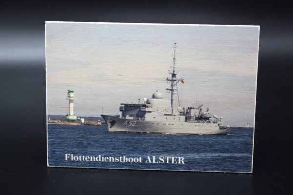 Holzkarte "Flottendienstboot A 50 ALSTER" - Motiv II