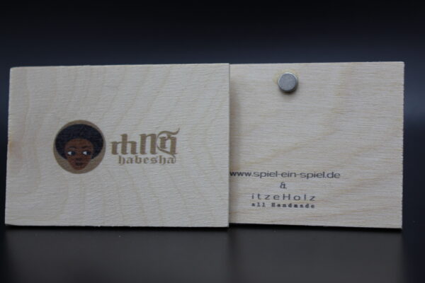 Holzmagnet "Habesha-Bira" - hell – Bild 2