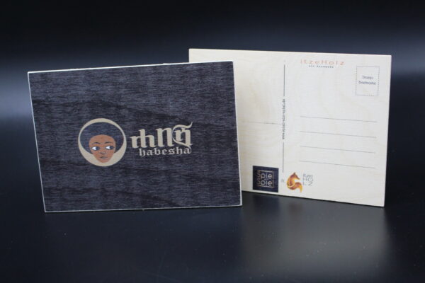 Holzkarte "Habesha-Bira" - dunkel – Bild 2