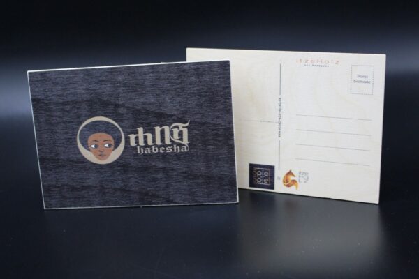 Holzkarte "Habesha-Bira" - dunkel – Bild 2