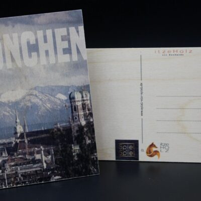 Holzkarte "München" - Panorama mit Schönheitsfehler