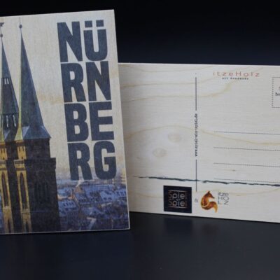 Holzkarte "Nürnberg" - Sebalduskirche mit Schönheitsfehlern