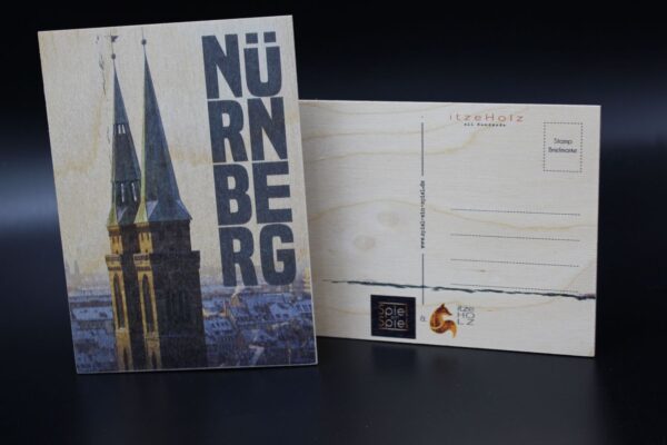 Holzkarte "Nürnberg" - Sebalduskirche mit Schönheitsfehlern