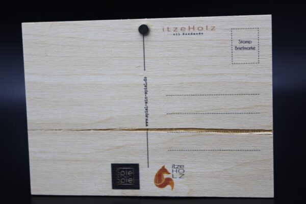 Holzkarte "Tag 9.125" mit Schönheitsfehler – Bild 2