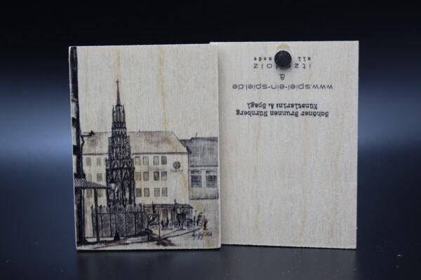Holzmagnet "Nürnberg" - Schöner Brunnen mit Schönheitsfehler – Bild 2