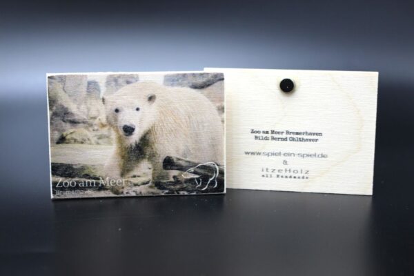 Holzmagnet „Zoo am Meer Bremerhaven" - Eisbären - Motiv I – Bild 2