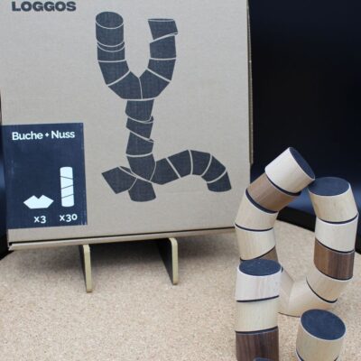 Loggos - L (30 Steine & 3 Y-Steine) Buche & Nuss