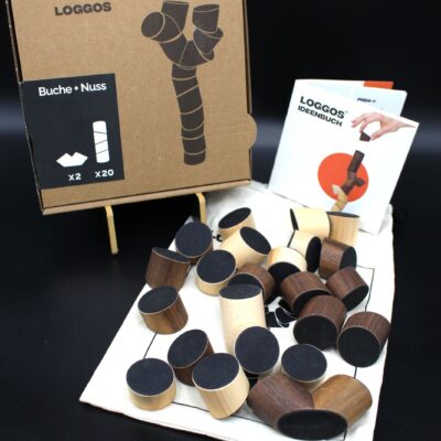 Loggos - M (20 Steine & 2 Y-Steine) Buche & Nuss