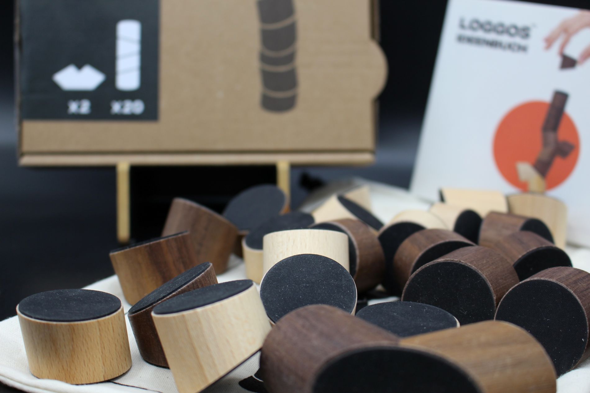 Loggos - M (20 Steine & 2 Y-Steine) Buche & Nuss – Bild 2