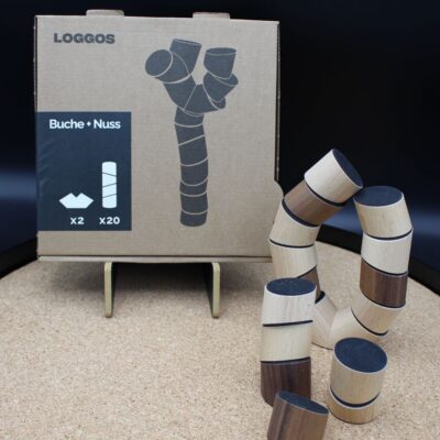 Loggos - M (20 Steine & 2 Y-Steine) Buche & Nuss