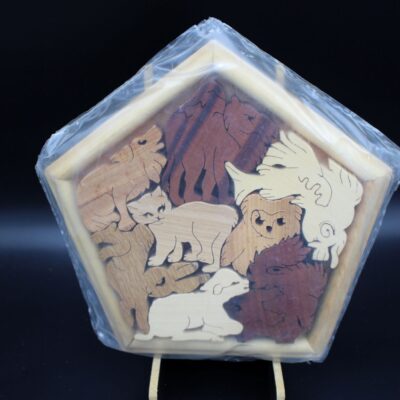 Holzpuzzle "Tiere" - Fünfeck