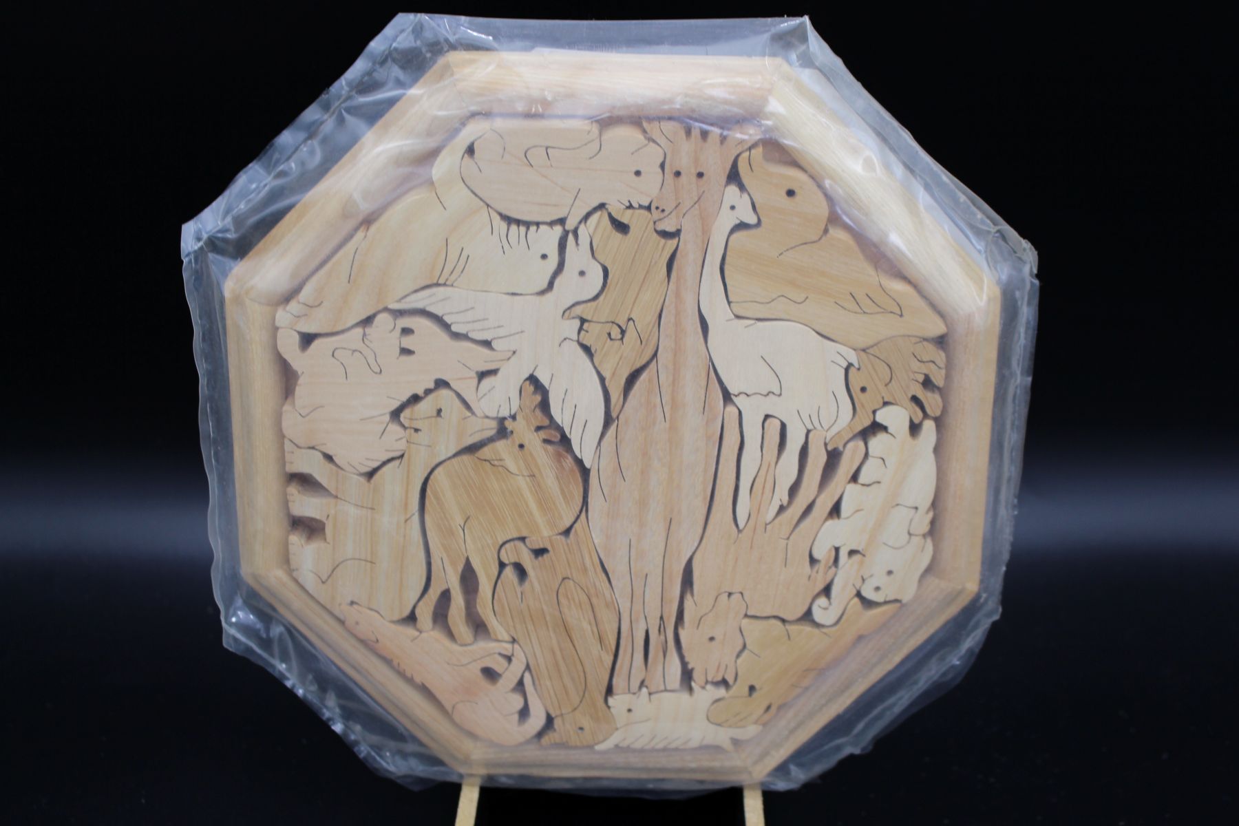 Holzpuzzle "Tiere" - Achteck